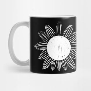 Lino-cut Flower Mug